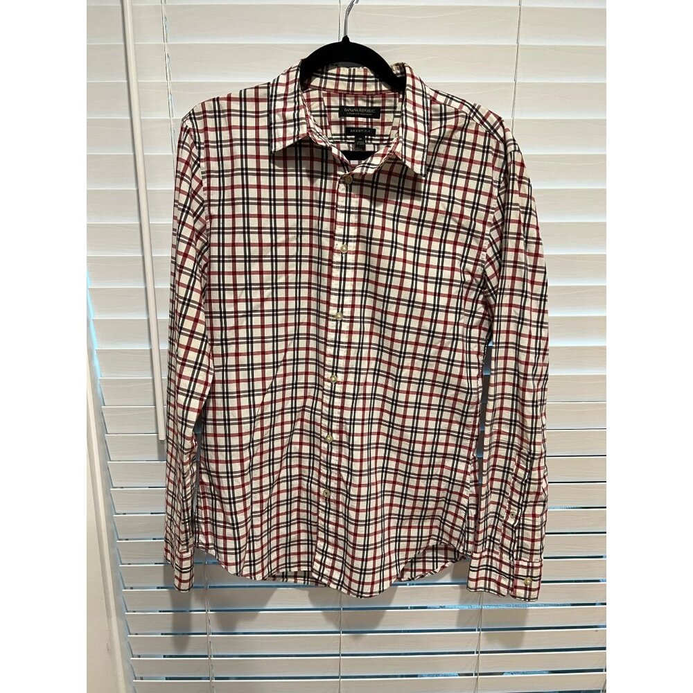 Banana Republic Grant Fit Long Sleeve Button Up Shirt - Size M
